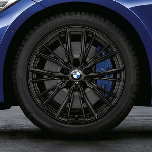 BMW M Performance 18 inch Style 796M Black Complete Winter Wheel and Tire Set 36112462649