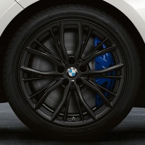 BMW 19-Inch M Performance Double-spoke 786M Complete Performance Wheel and Tire Set - Jet Black Matte 36112459548