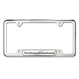 BMW "The Ultimate Driving Machine" Plate Frame, Silver 82112210416