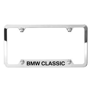 BMW "Classic" Etched Frame, Silver 82122414873