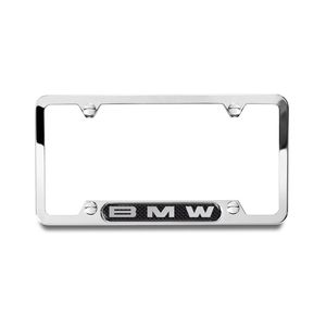 BMW Polished Frame with Logo on Carbon Fiber 82122433223