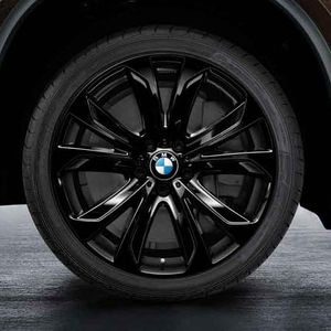 BMW 20" Style 491 Black Winter Complete Wheel and Tire Set (Rear - Set of Two) 36112349638
