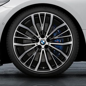 BMW 21" Summer Complete Wheel Set Style 687 V Spoke - (Bi-Color) 36112449756