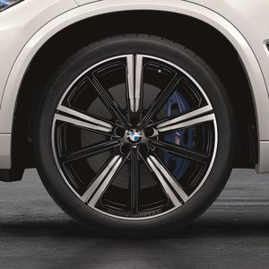 BMW 22 Inch Style 749M Jet Black M Performance Complete Wheel Set 36112459599