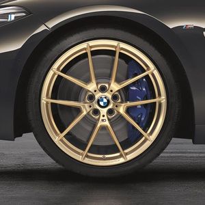 BMW 20 Inch Style 763M Frozen Gold M Performance Complete Wheel Set 36112459552