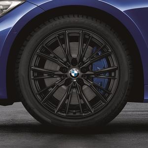BMW 36112459543 M Performance 18 Inch Style 796M Matte Black Complete Summer Wheel and Tire Set