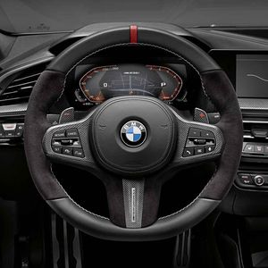 BMW M Performance Steering Wheel Cover in Carbon Fiber and Leather 32302463595
