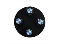 BMW 36122456426 Roundel Valve Stem Caps, Black
