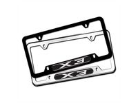 BMW 82120418626 License Plate Frame with Chrome X3 Emblem/Black Finish