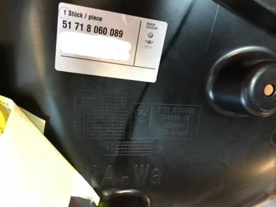 51718060089 BMW COVER, WHEELHOUSING, REAR, F Product Photo 6 of 6