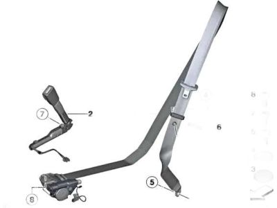 2013 BMW 650i xDrive Seat Belt - 72117314139