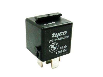 BMW 61361388364 Relay, Two-Pole Make Contact, Black