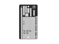 BMW 51142121107 Type Plate