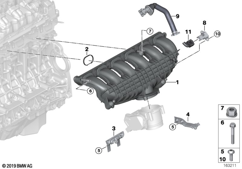 BMW 11157553949 Vent Hose