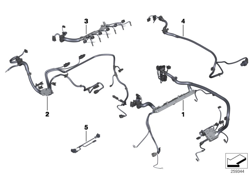 BMW 12517582665 Wiring Harness, Engine, Front Module