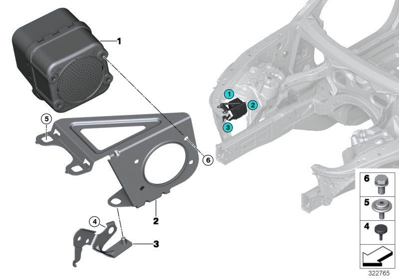 BMW 65129382522 Vehicle Sound Generator