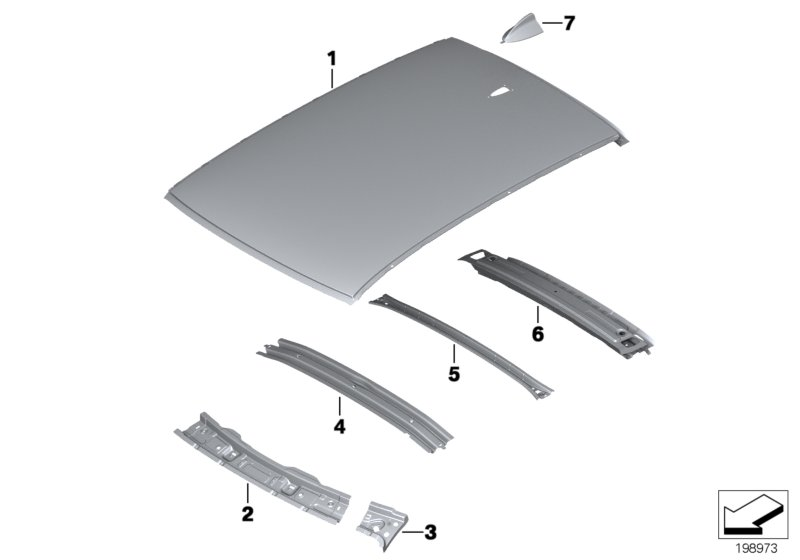 BMW 65206955558 Empty Housing For Roof Antenna, Primed