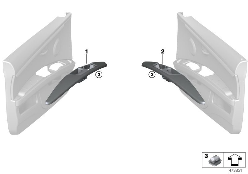 BMW 51419139619 Armrest, Front Left