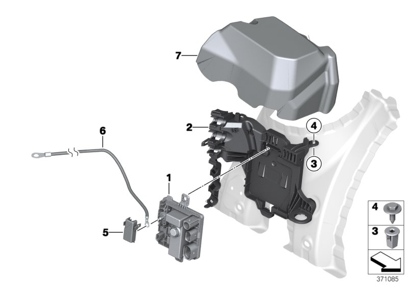 BMW 12428636556 Line, Power Distribution Module