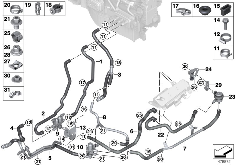 BMW 64118391478 Hose Clamp