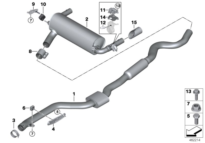 BMW 18309884107 MUFFLER CLAMP