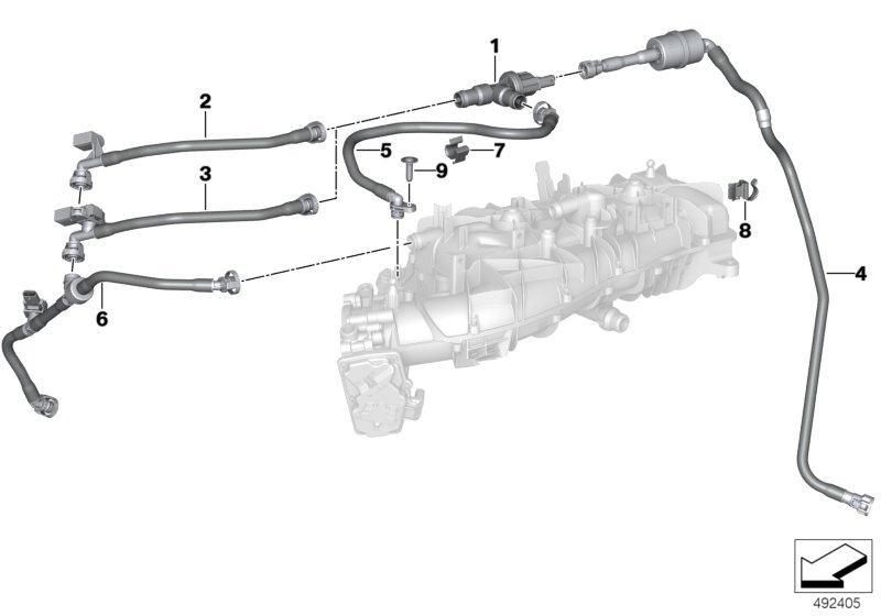 BMW 13908685649 SUCTION JET PUMP WITH LINE