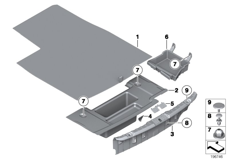 BMW 51477212918 Floor Carpet, Luggage Compartment