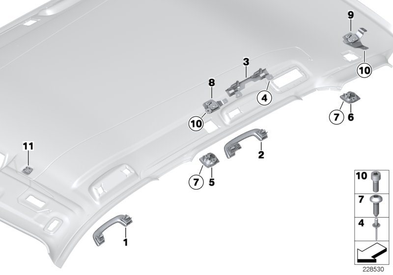 BMW 51167499077 HANDLE REAR LEFT