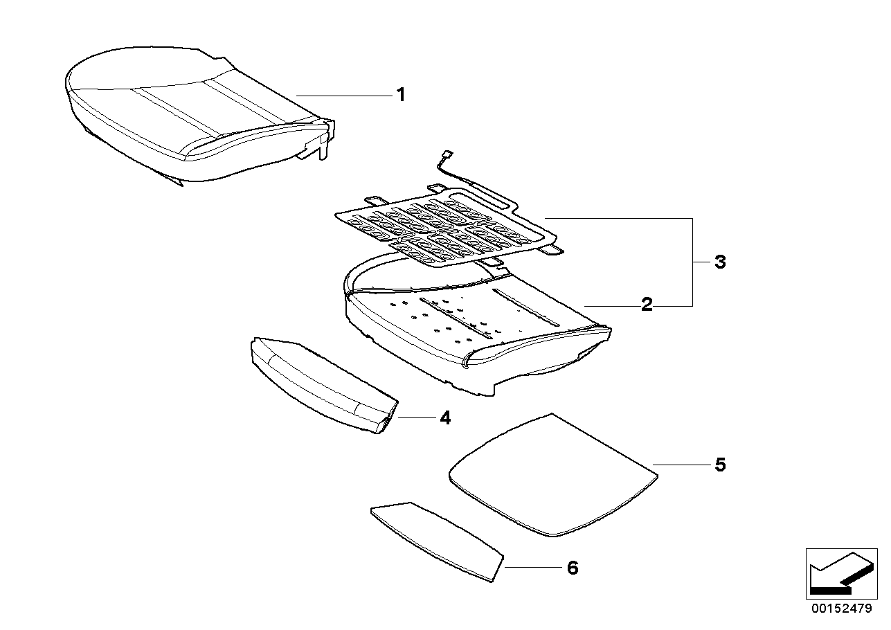 BMW 52109126369 Cover, Multifunctional Seat, Leather