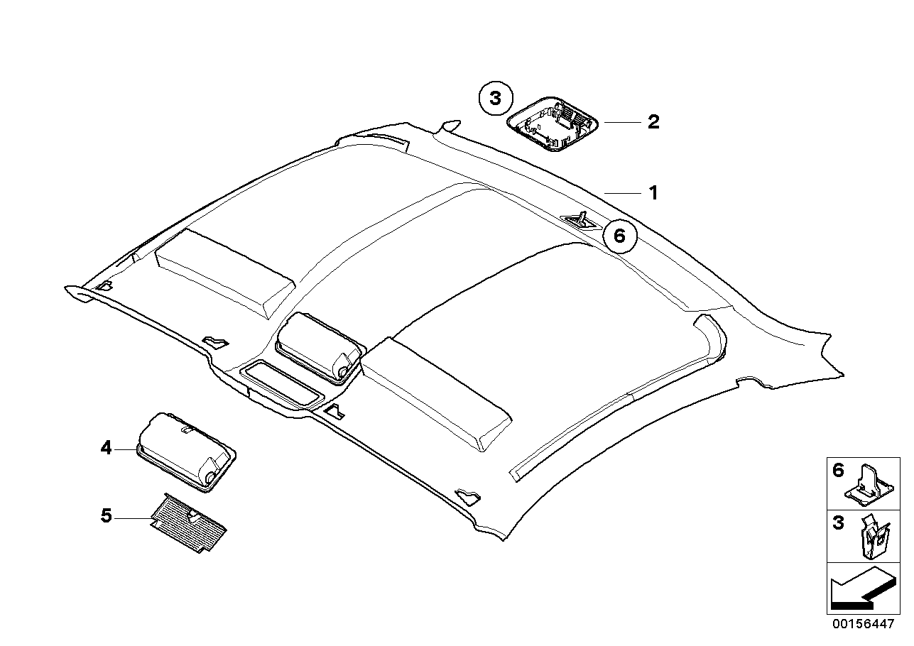 BMW 51443448500 Insert, Glasses Compartment