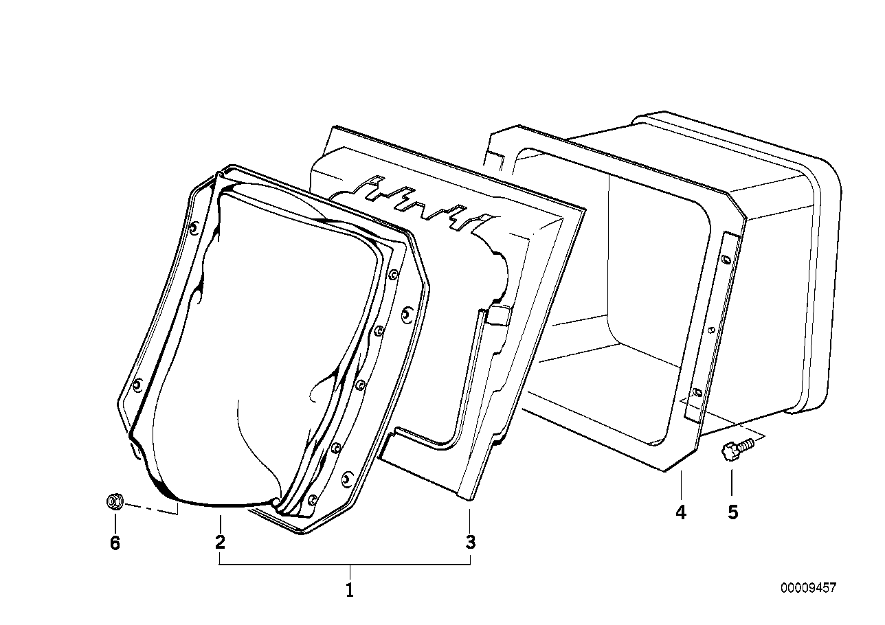 BMW 72608173355 Rear Storing Partition