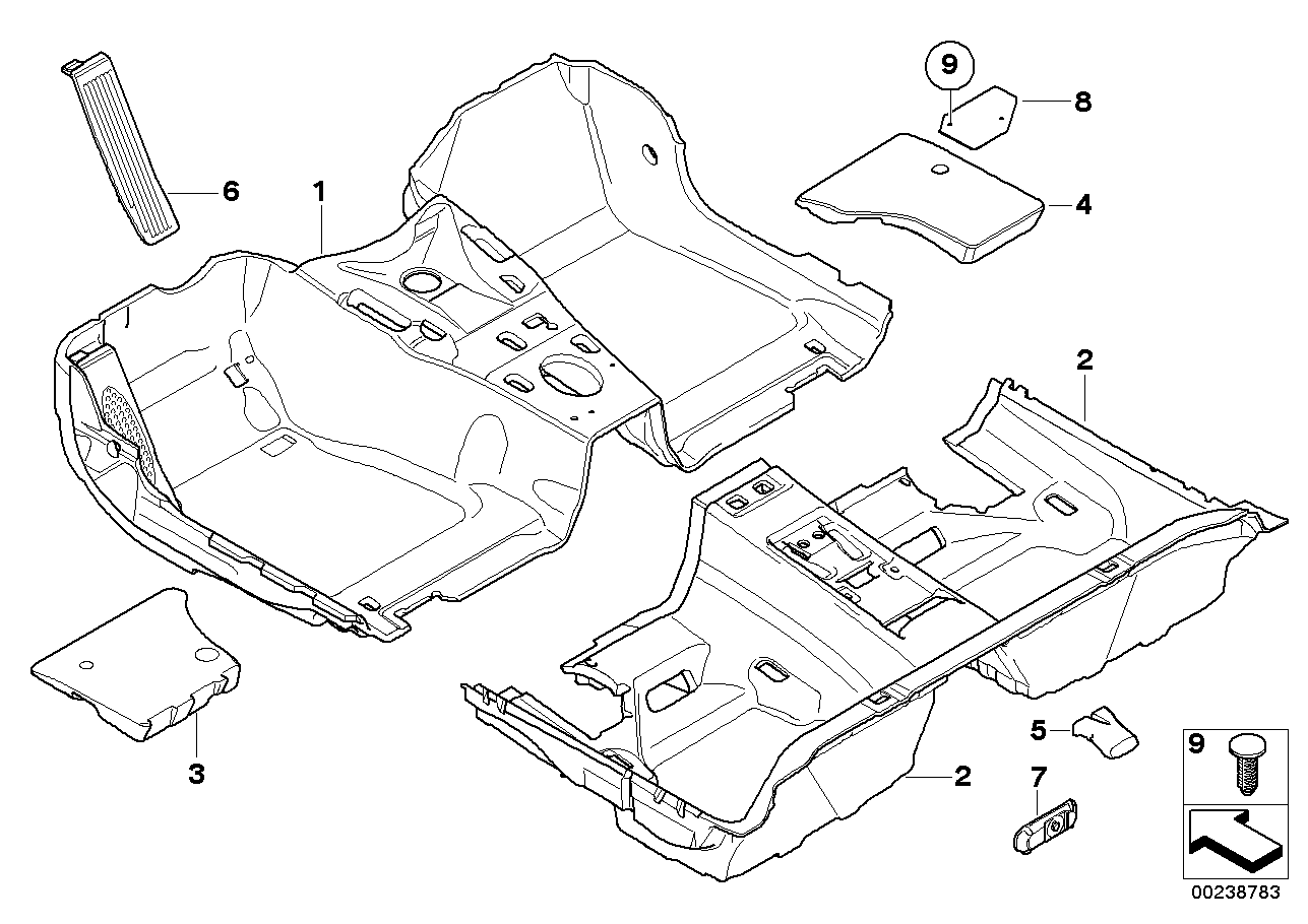 BMW 51479165373 Foam Insert, Hand Brake Bowden Cable