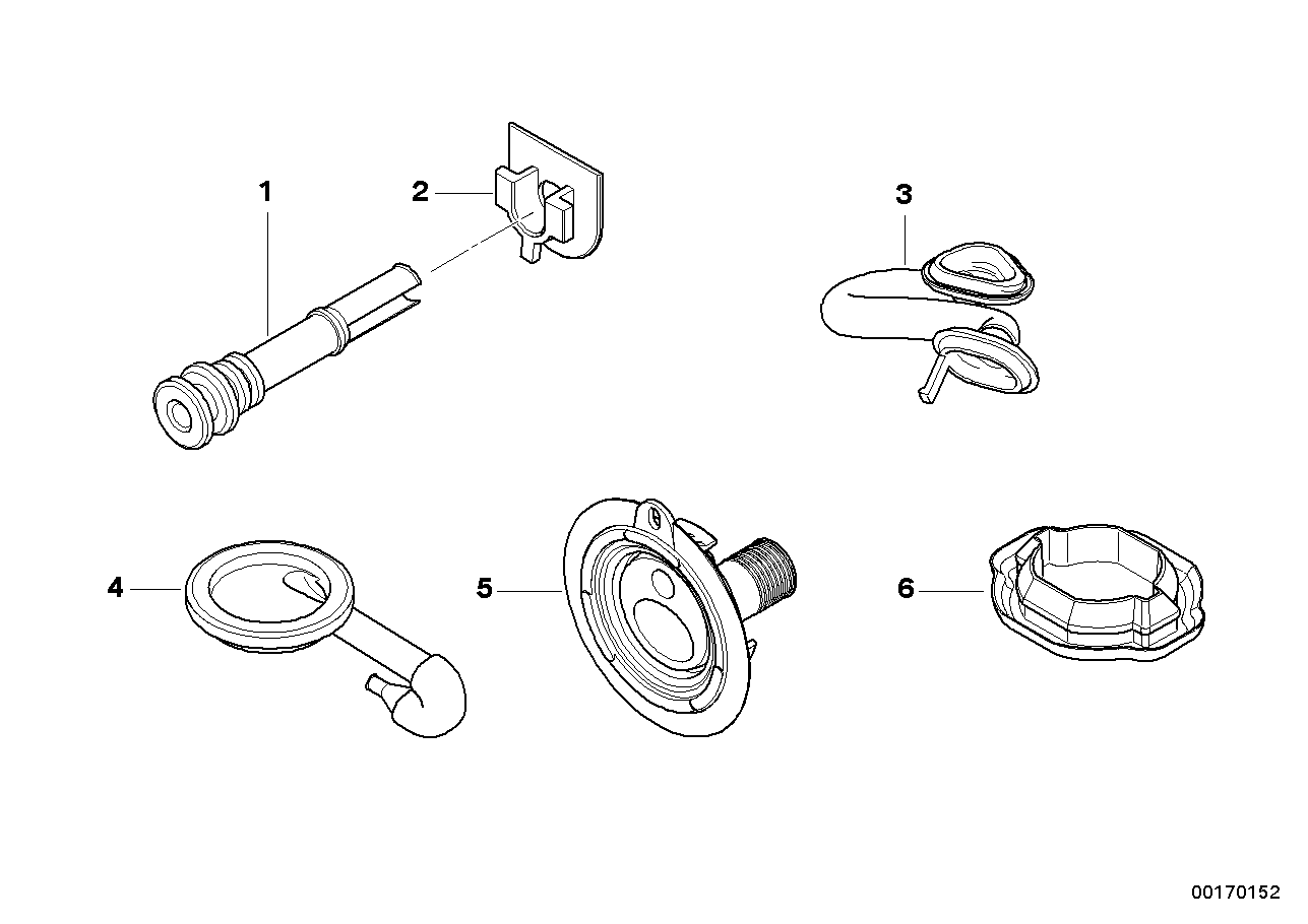 BMW 61136919380 Rubber Grommet, Splash Wall