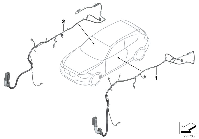 BMW 61129340989 Line For Driver's Door