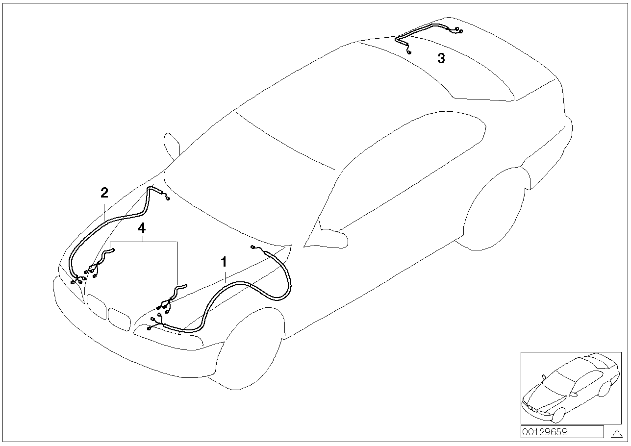 BMW 61116951102 Front Right Repair Wiring Set