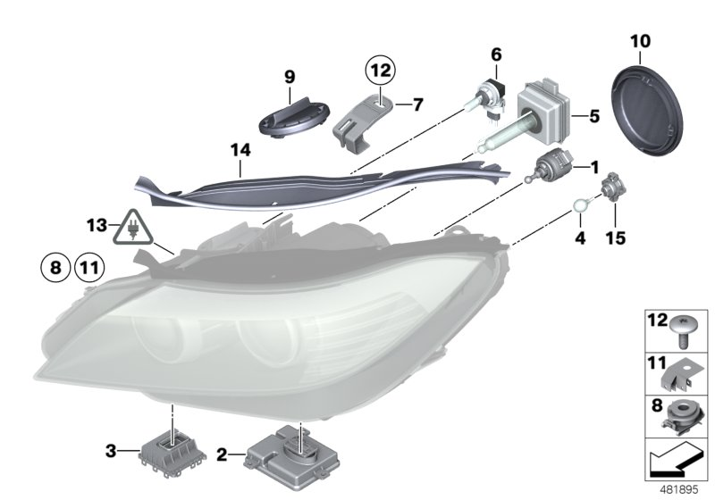 BMW 63127242530 Repair Holder, Right