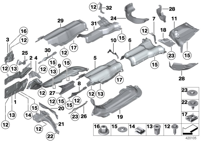 BMW 51487341693 Fuel Tank Heat Insulation