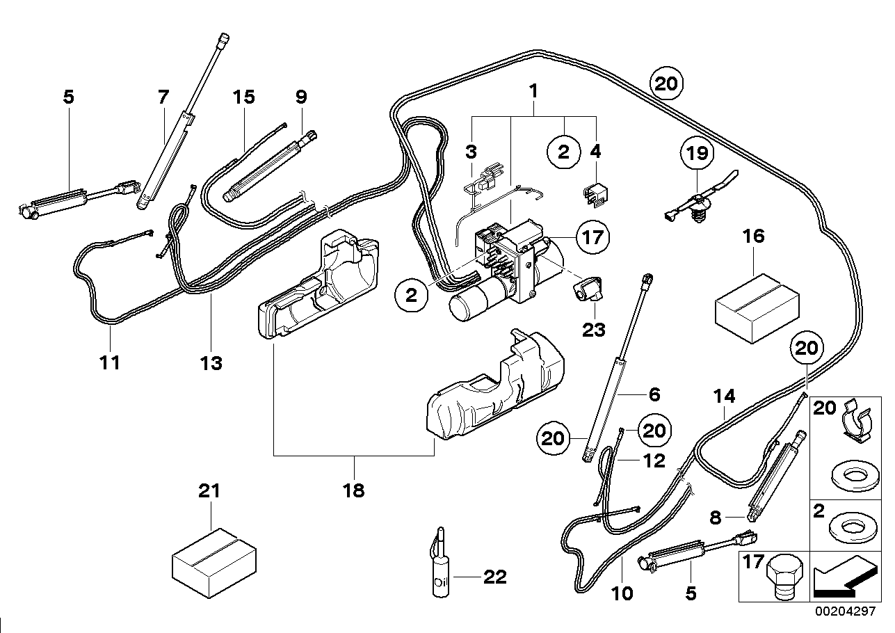 BMW 54347190709 Set, Fastening Elements, Cable Loom