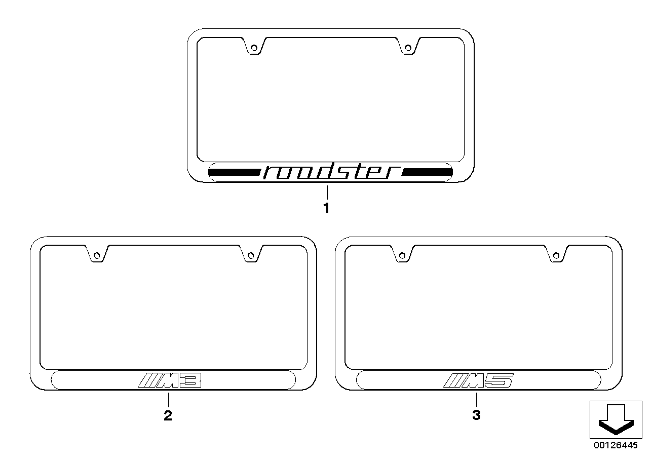 BMW 82120010403 Number Plate Frame