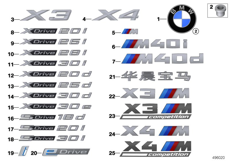 BMW 51148072216 Rear Trunk Emblem