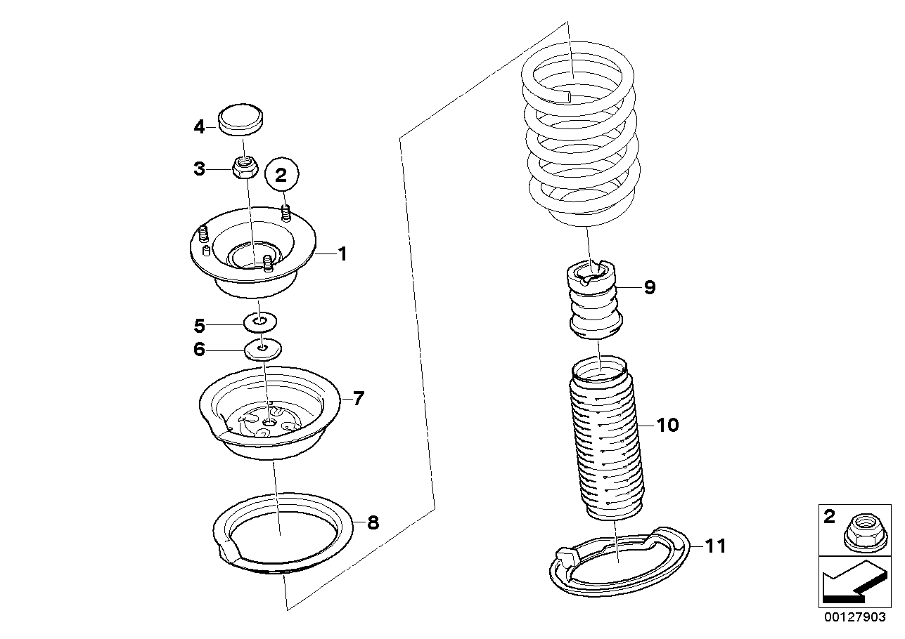 BMW 31352284023 Repair Kit, Support Bearing