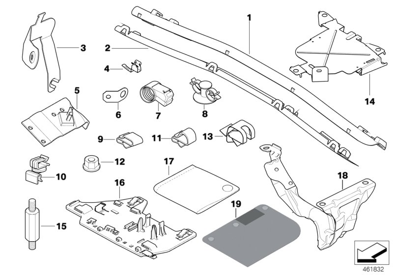 BMW 12527506725 HOLDER