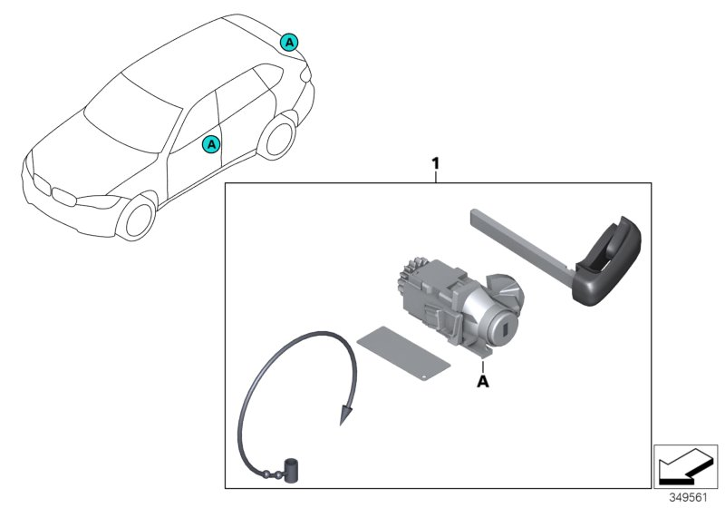 BMW 51217479323 MASTER KEY LOCKING, MECHANIC