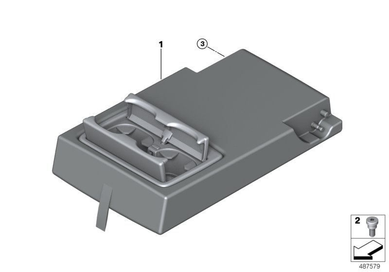 BMW 52208093334 CENTER ARMREST IN ALCANTARA