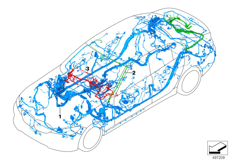 BMW 61112468570 WIRING HARNESS, I-PANEL, DUP