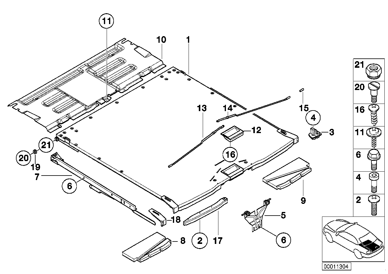 BMW 51478219099 LUGGAGE-COMPARTMENT FLOOR, E