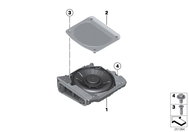 BMW 65139227819 Central Woofer Trim