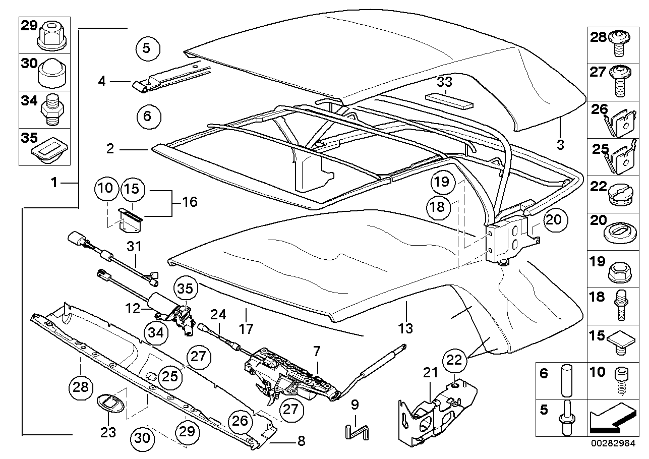 BMW 54348268981 Ball Pin, Bottom