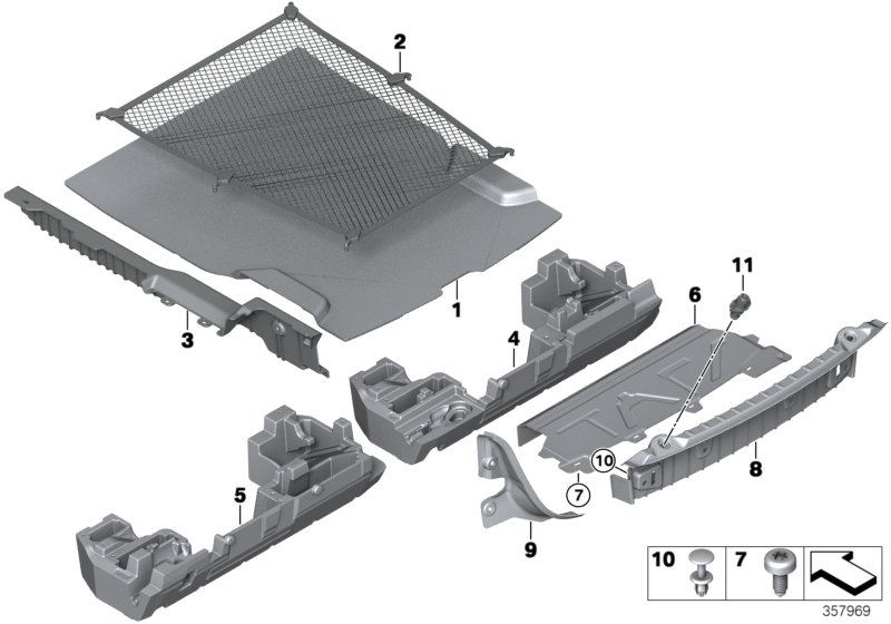 BMW 51478062100 INSERT FOR LUGGAGE COMPARTME