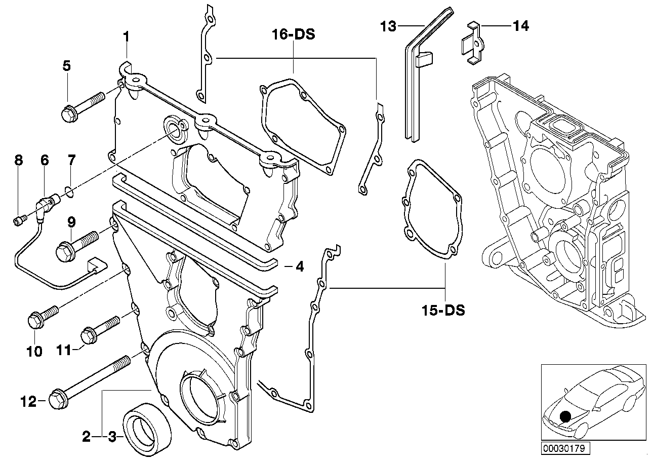 BMW 11141721919 Gasket Set Chain Case Asbestofree